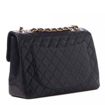 Chanel Lambskin Quilted XL Jumbo Single Flap Black 2 of 9