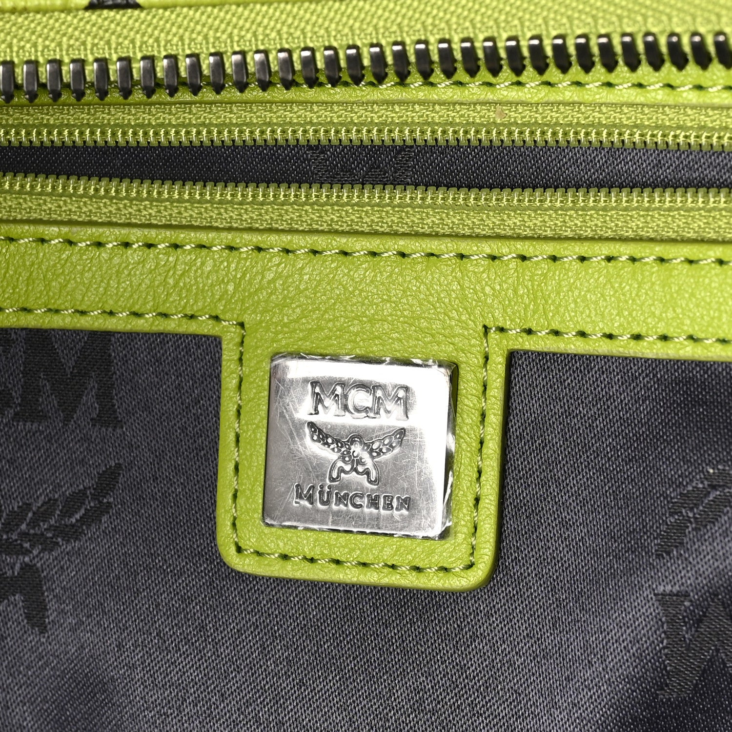 MCM Visetos Crown Stud Large Stark Backpack Green 6 of 9
