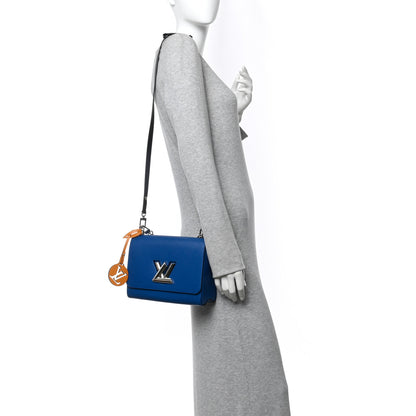 Louis Vuitton Epi Twist Braided Strap Shoulder Bag MM Bleu Roi 2 of 11
