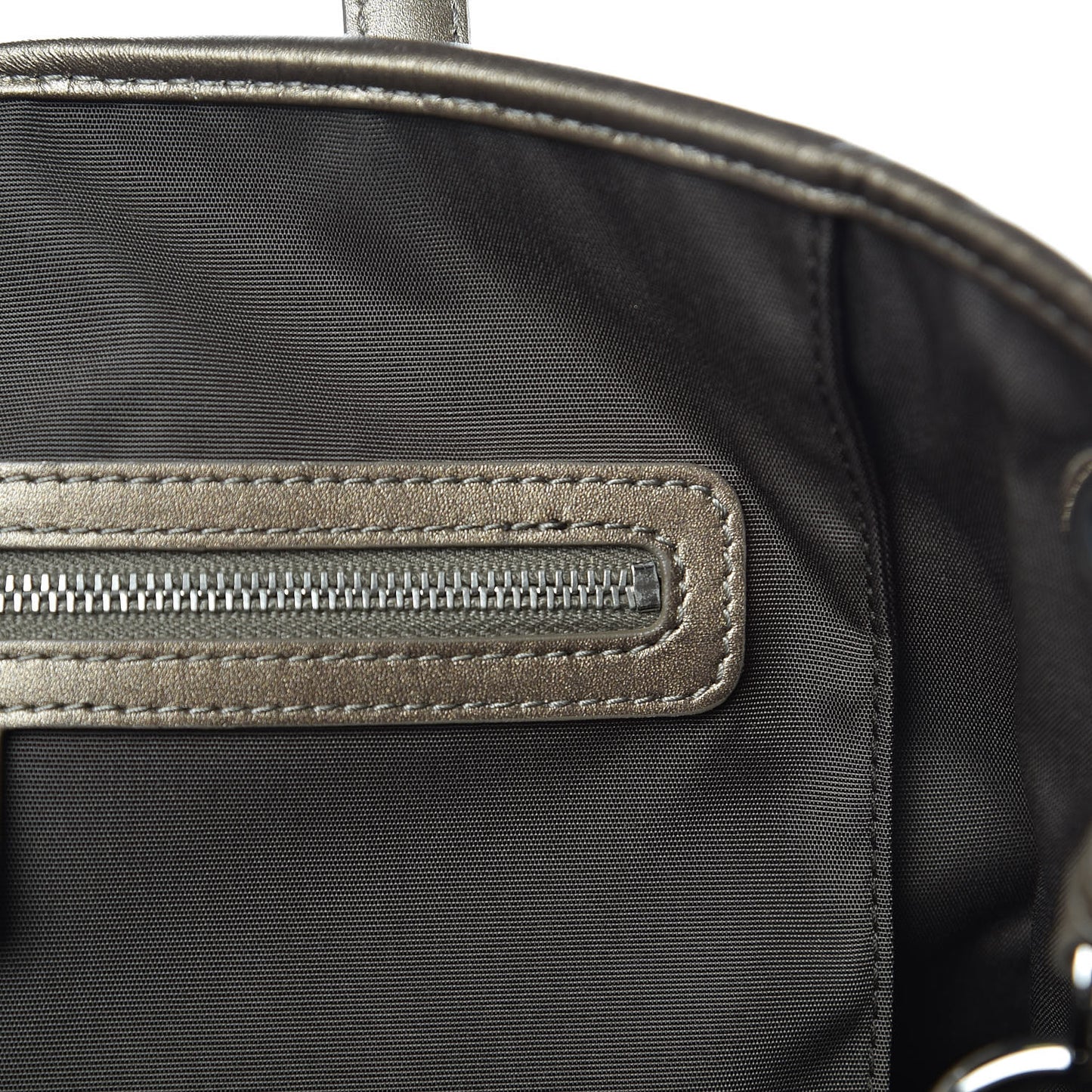 Coated Canvas Cannage Small Panarea Tote Grey