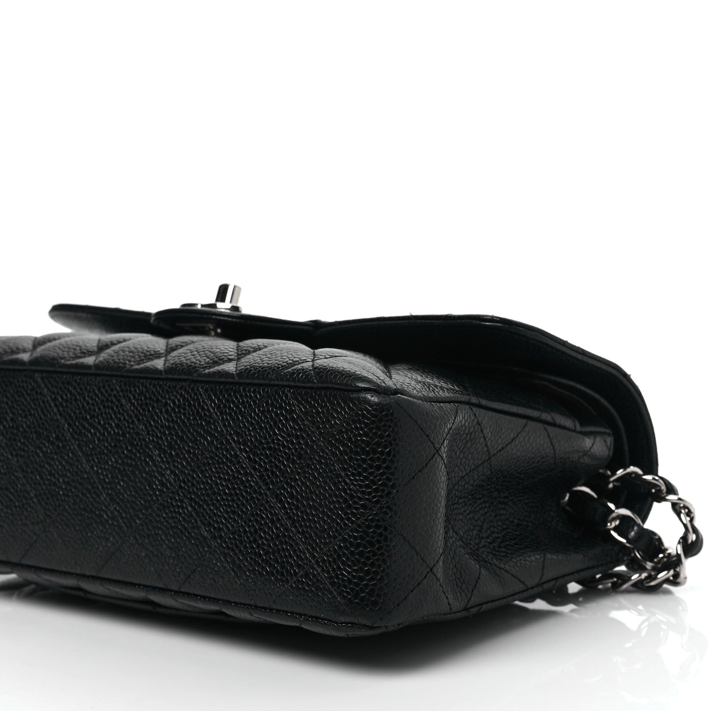 Caviar Quilted Small Double Flap Black