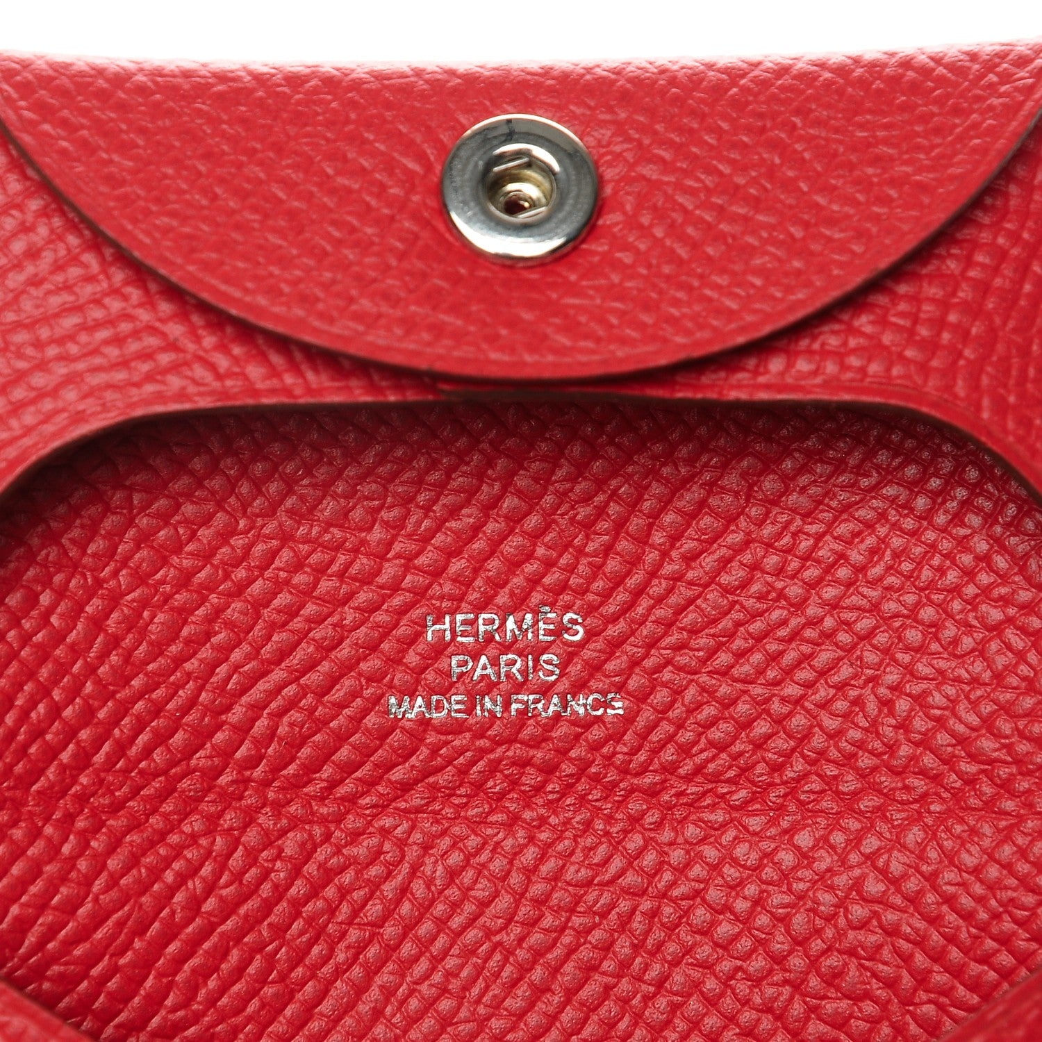 Hermes Epsom Bastia Coin Purse Rouge Casaque 7 of 8