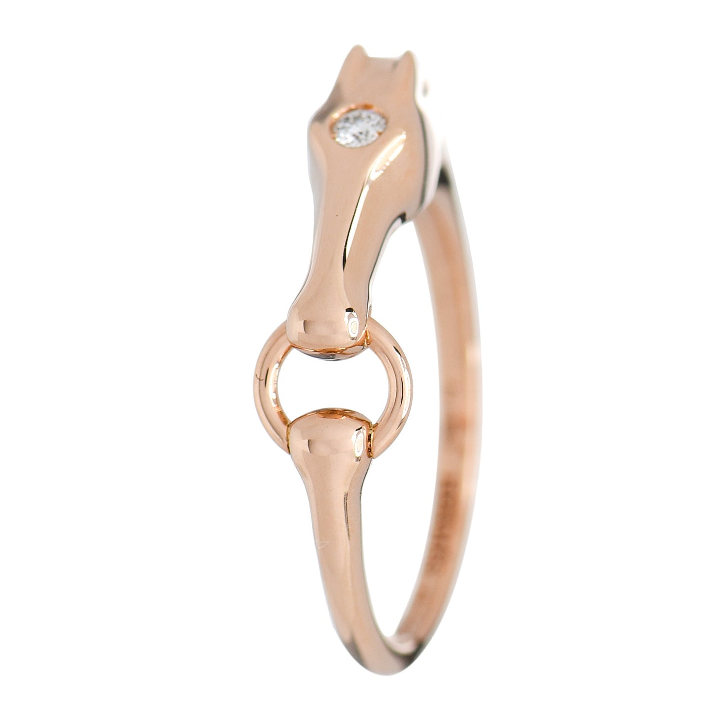 18K Rose Gold Diamond TPM Galop Ring 49 4.75