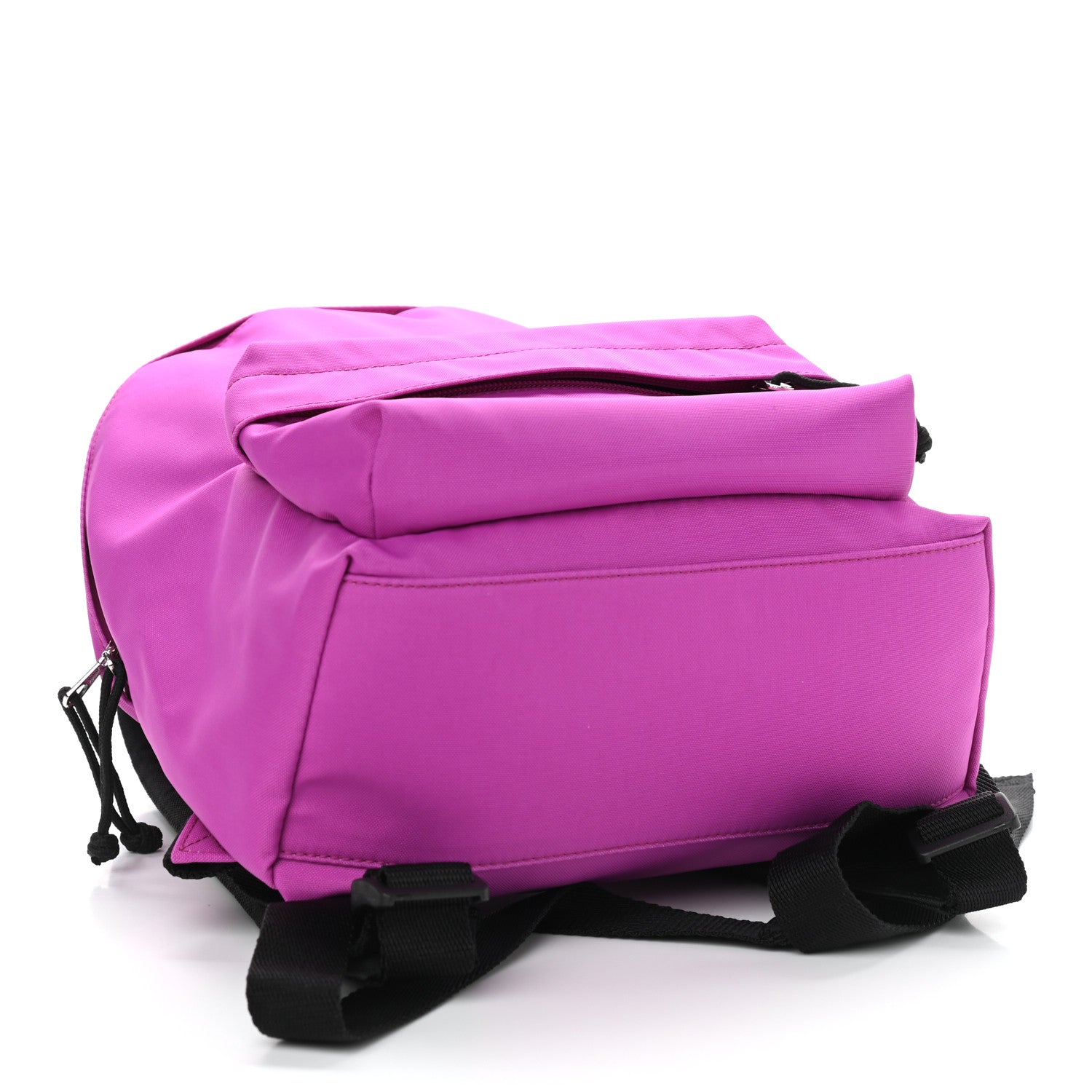 Balenciaga Sport Nylon Logo Embroidered S Wheel Backpack Fuchsia Black 4 of 9