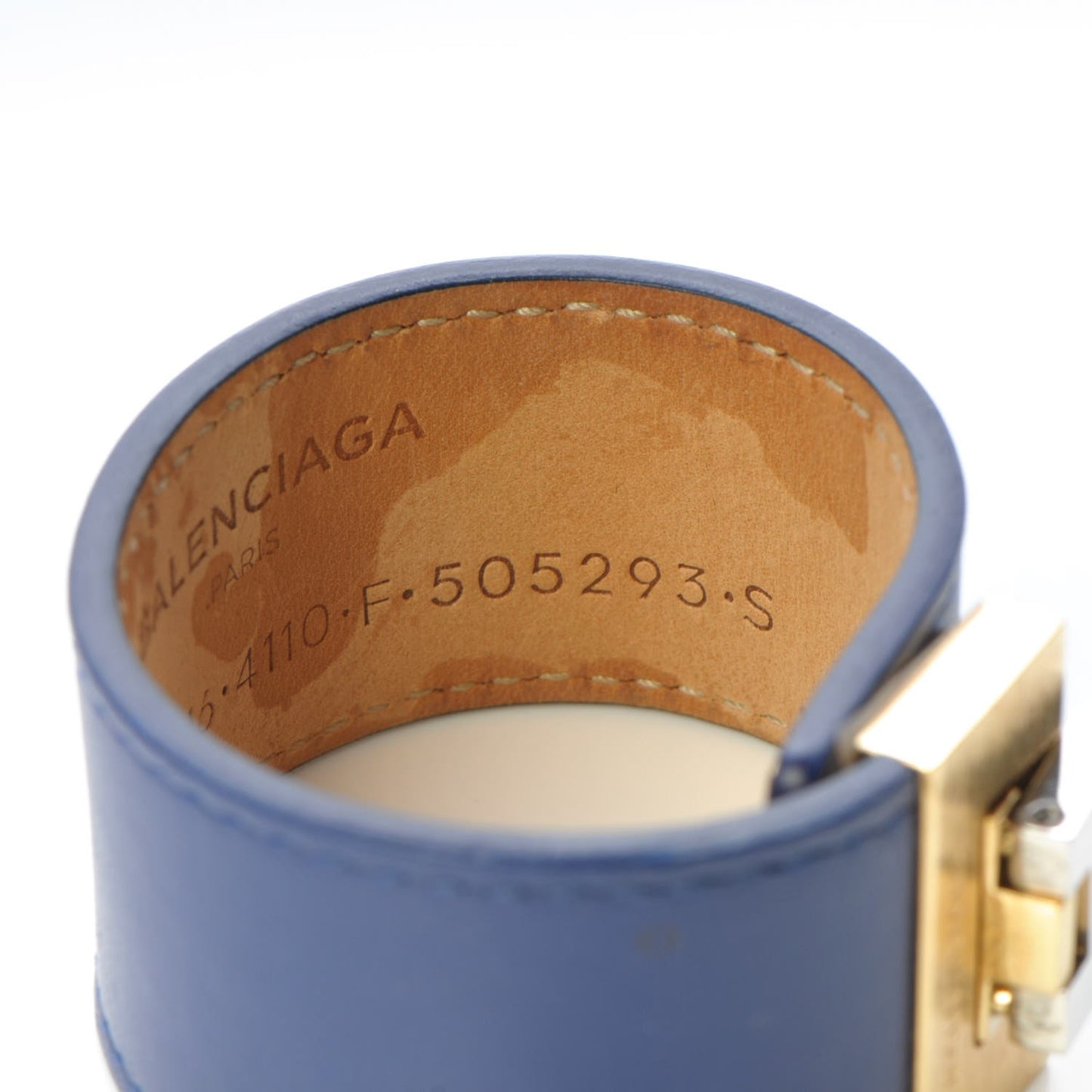 Calfskin Le Dix Bracelet Buckle Bracelet Bleu