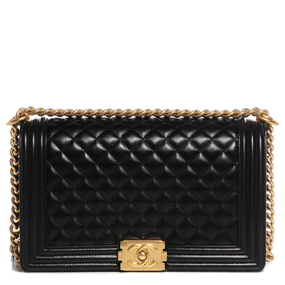 Chanel Lambskin Quilted New Medium Boy Flap Black 1 of 9