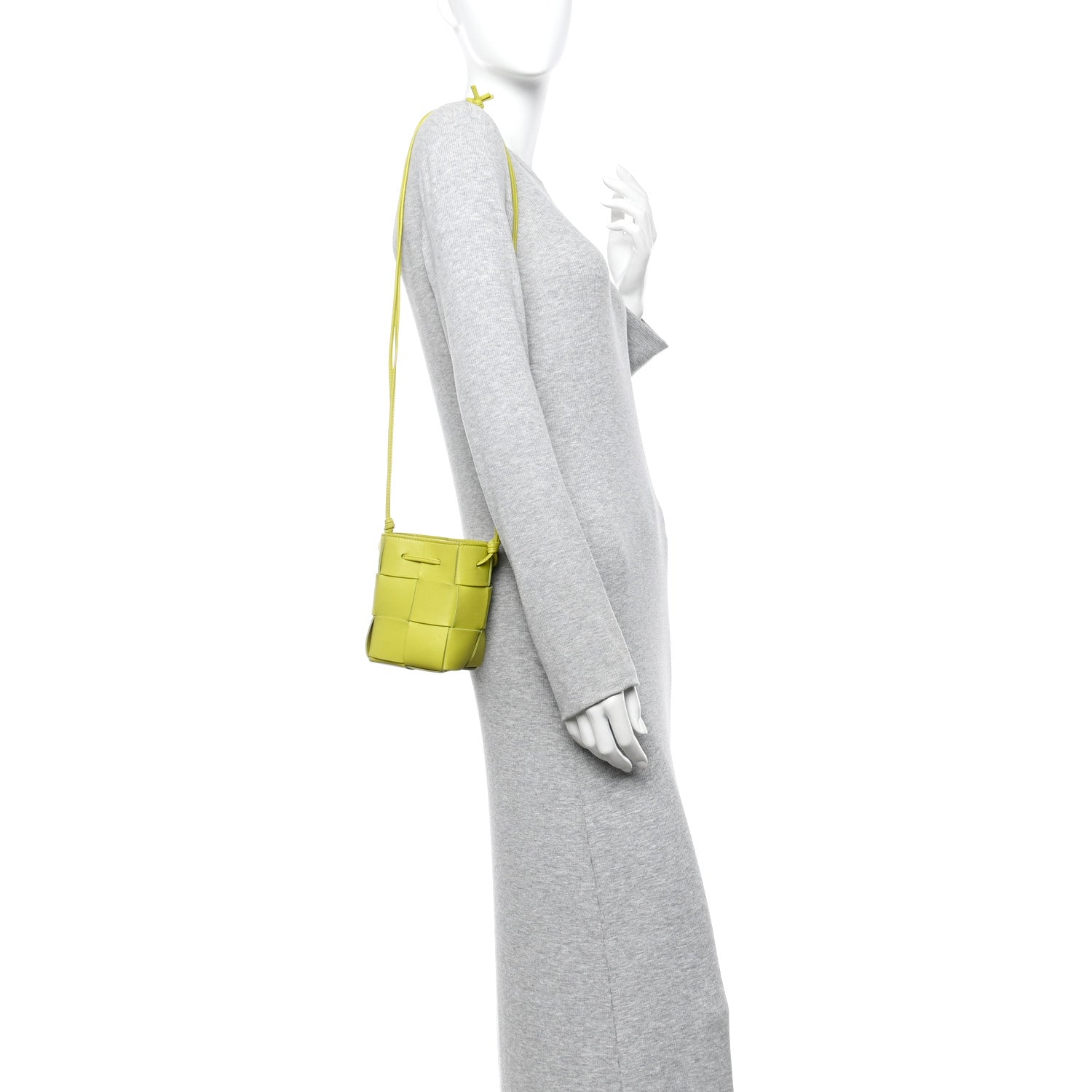 Bottega Veneta Nappa Maxi Intrecciato Mini Cassette Bucket Bag Kiwi 2 of 9
