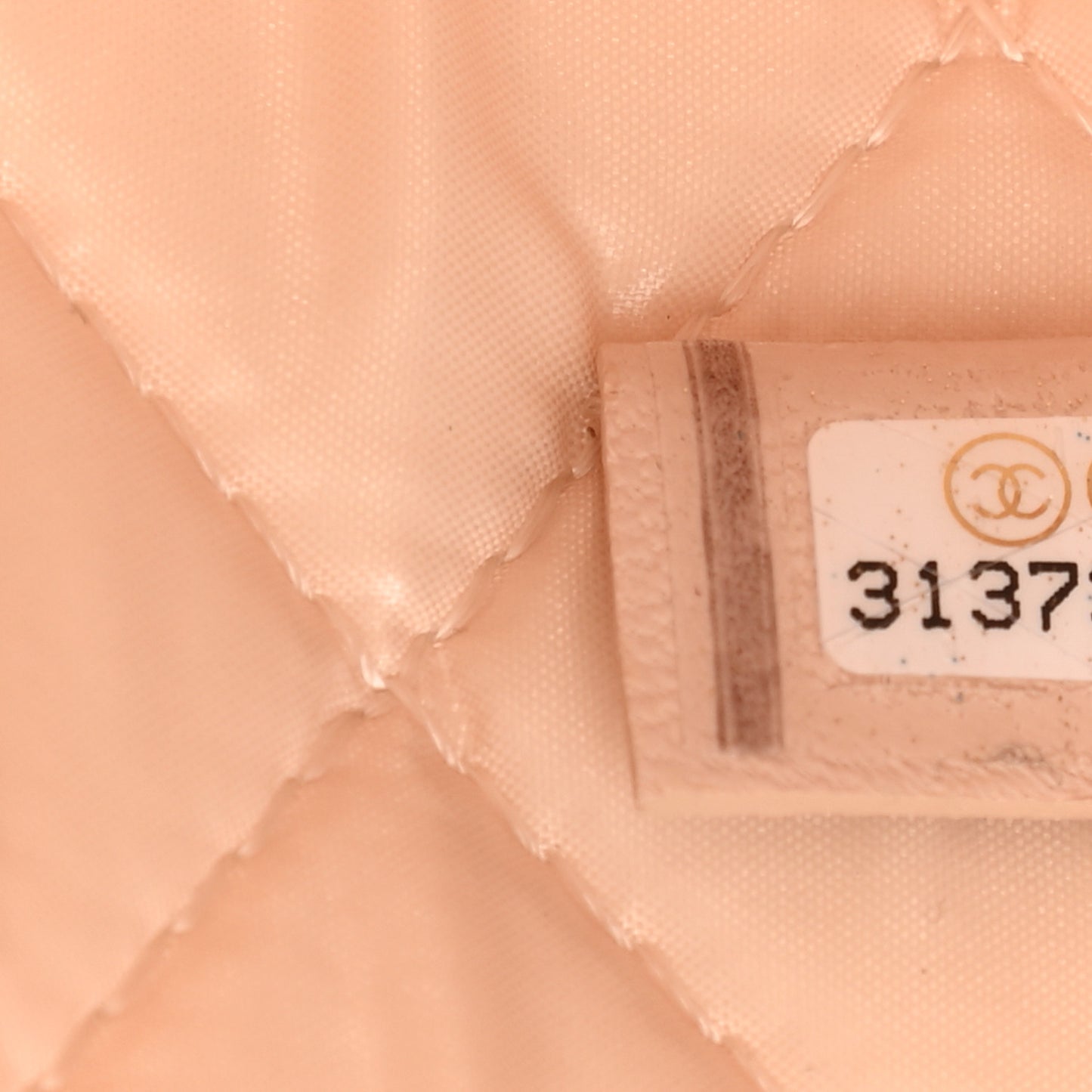 Lambskin Quilted Large Vanity Pouch Beige Clair