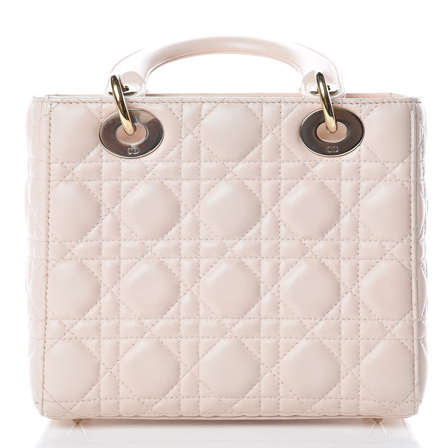 Lambskin Cannage Small Lucky Badges My Lady Dior Pink