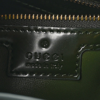 Gucci Glossed Calfskin Small Jackie Shoulder Bag Forest Green 6 of 10