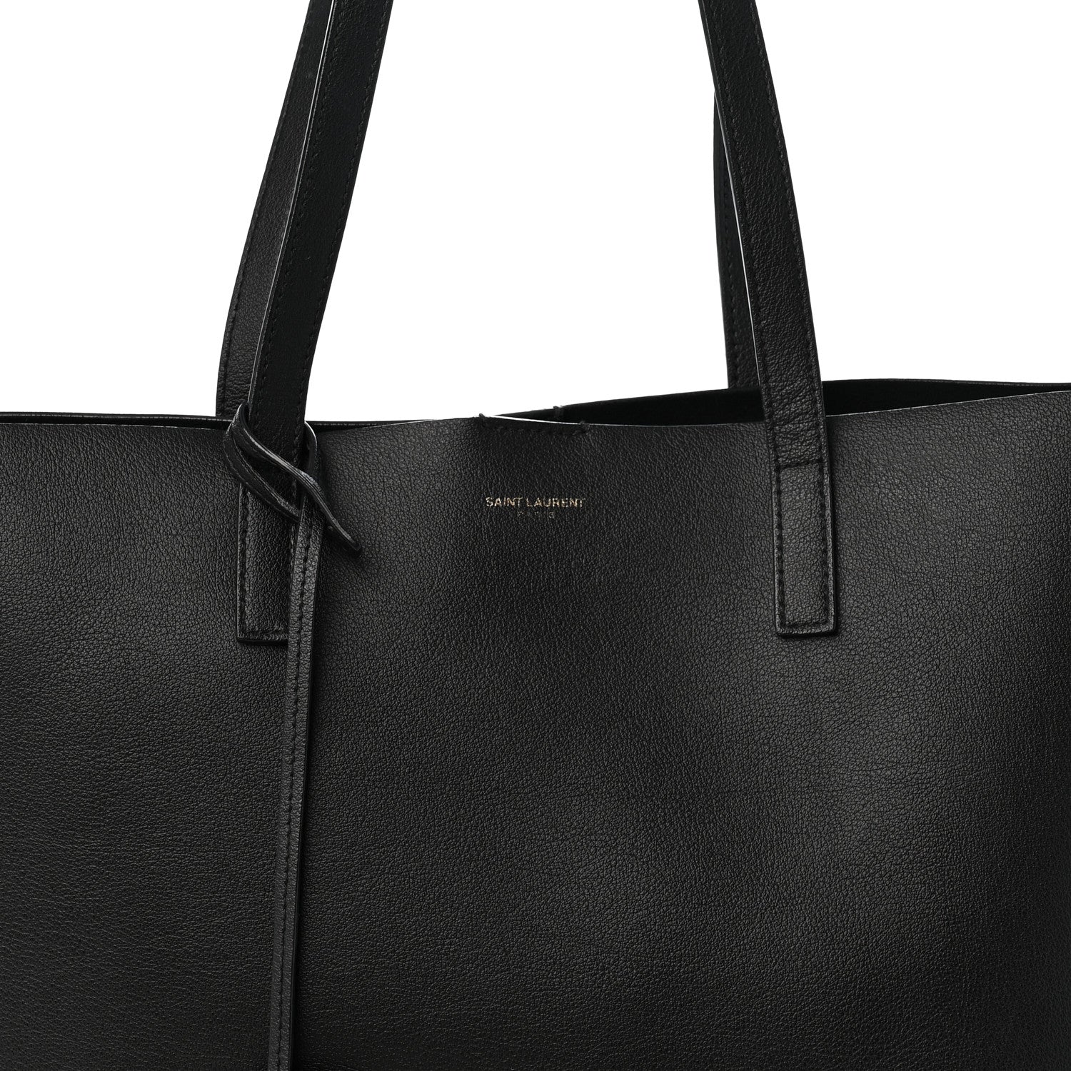 Saint Laurent Calfskin North-South Shopping Tote Black 7 of 12