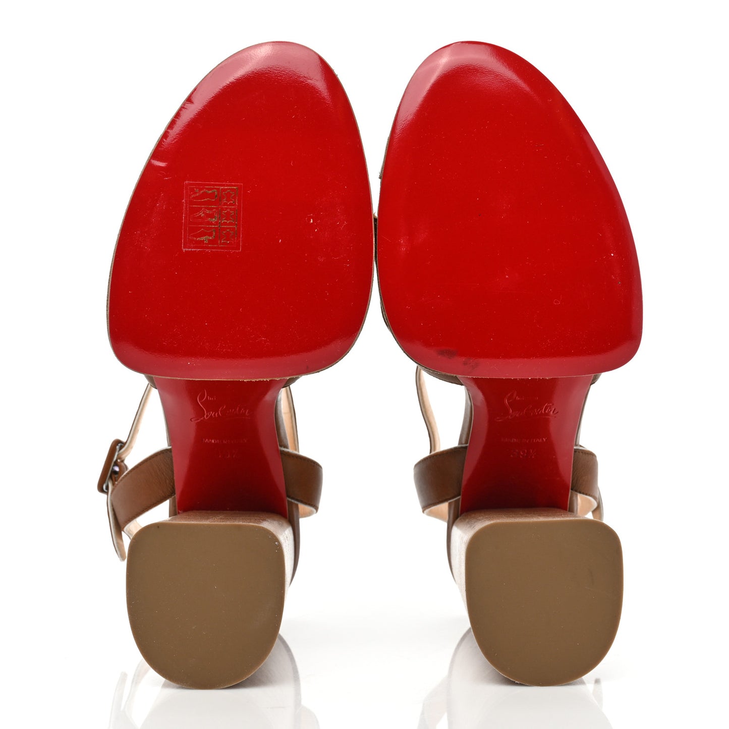 Calfskin Foolanjalili 130 Platform Sandals 39.5 Tan