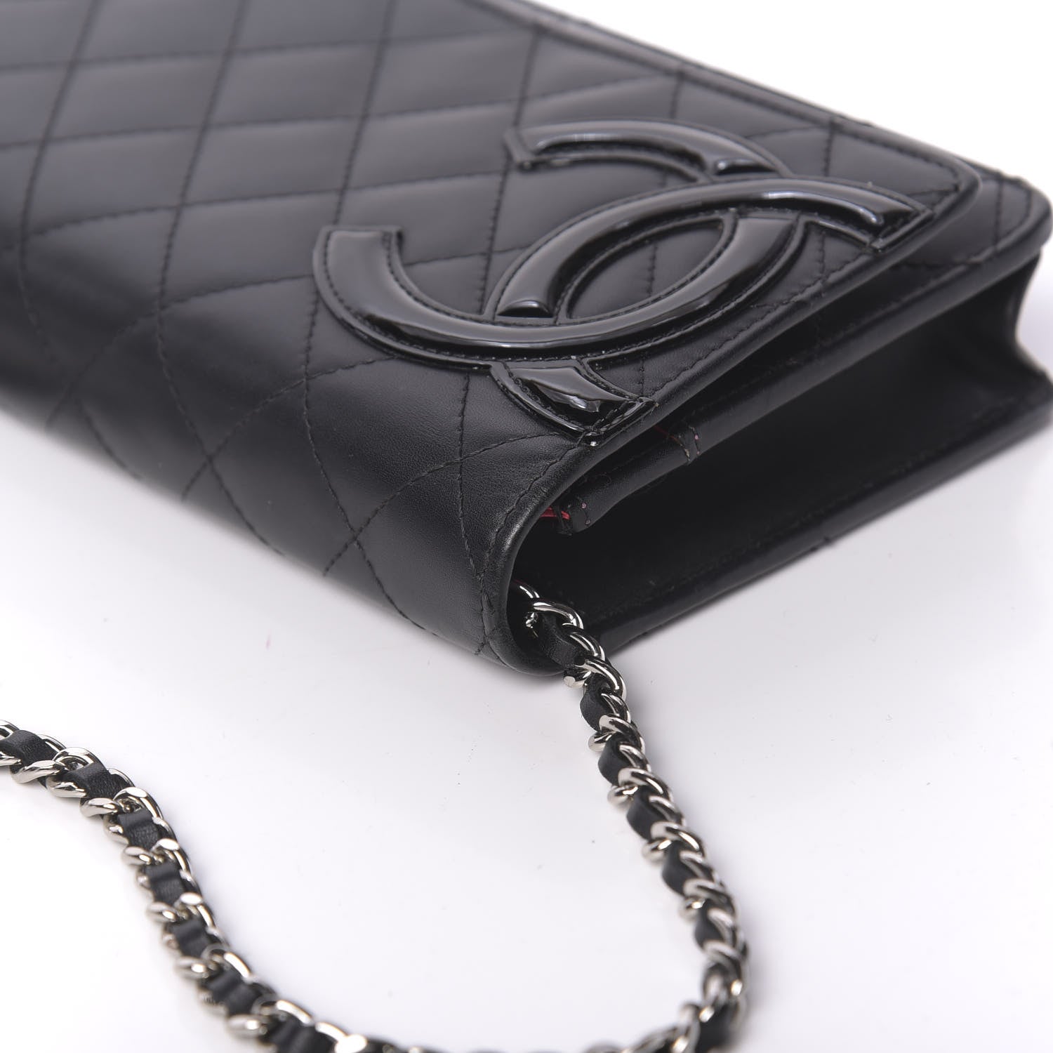 Chanel Calfskin Quilted Cambon Wallet On Chain WOC Black 15 of 23
