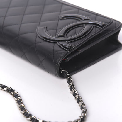 Chanel Calfskin Quilted Cambon Wallet On Chain WOC Black 15 of 23