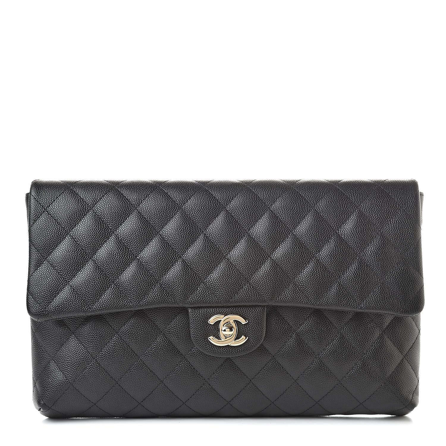 Chanel Caviar Quilted Flap Clutch Black 1 of 7