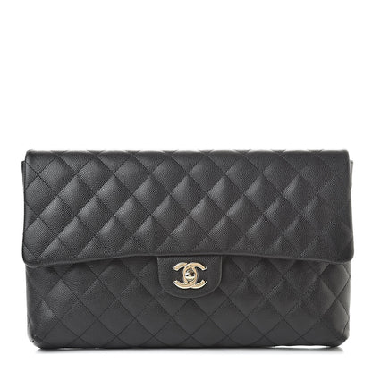 Chanel Caviar Quilted Flap Clutch Black 1 of 7