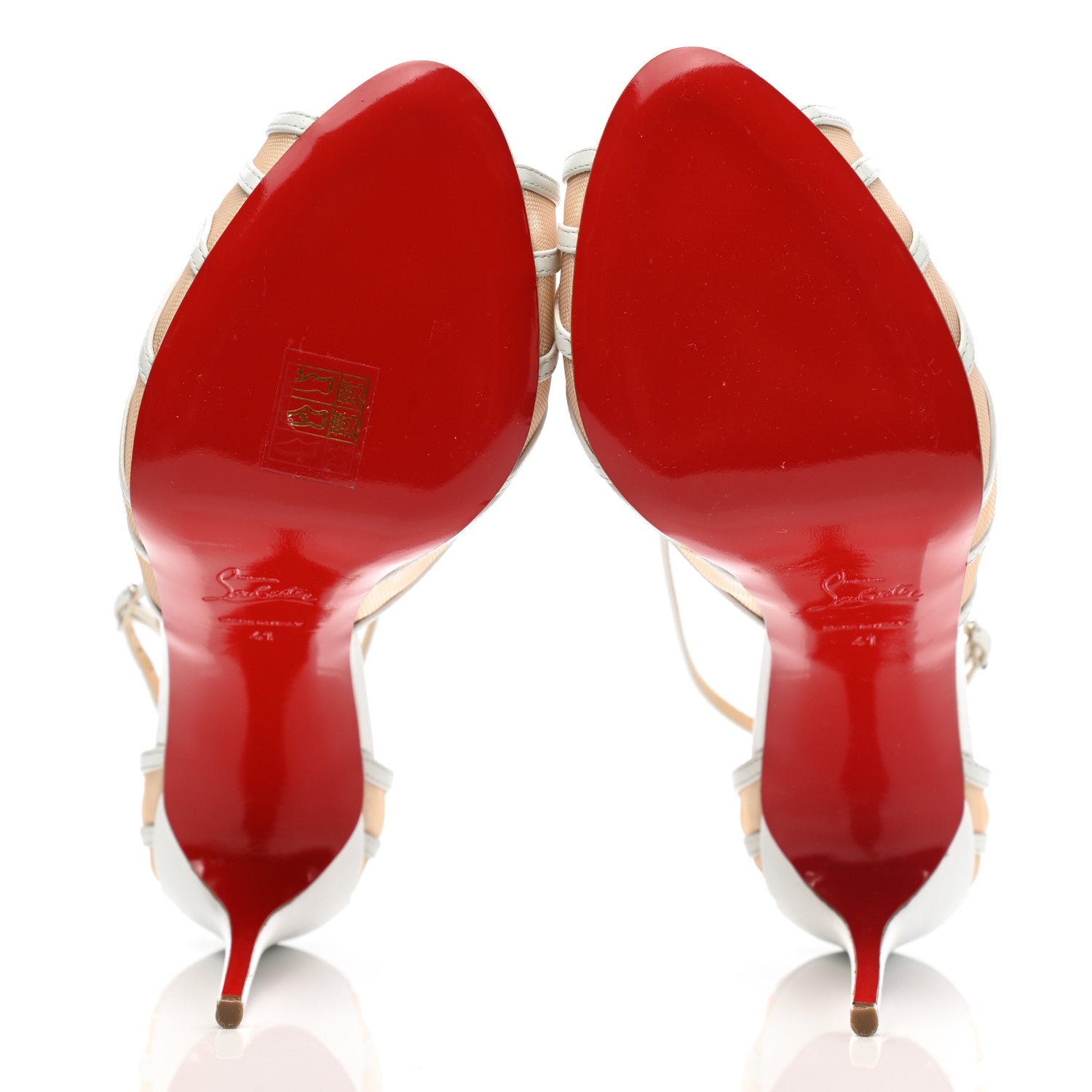 Christian Louboutin Kid Rete Filamenta 120 Platform Sandals 41 White 5 of 8