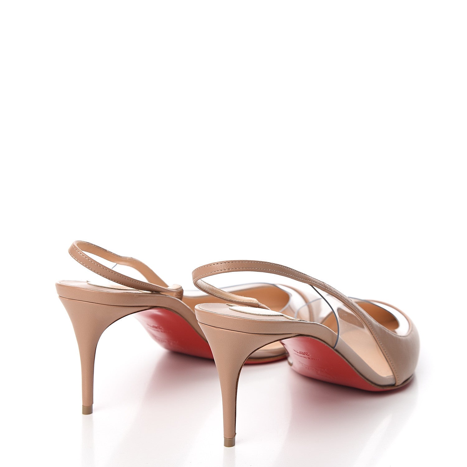 Christian Louboutin Nappa PVC Optisexy 70 Pumps 39.5 Nude 4 of 8