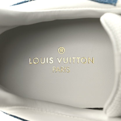Louis Vuitton Calfskin Monogram Denim Run Away Sneakers 37.5 White 8 of 9