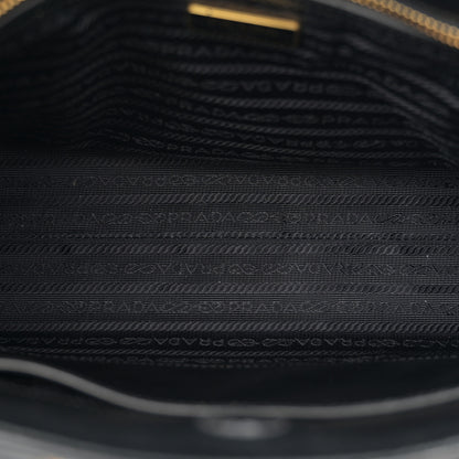 Prada Saffiano Soft Calfskin Small Zippered Tote Black 5 of 11