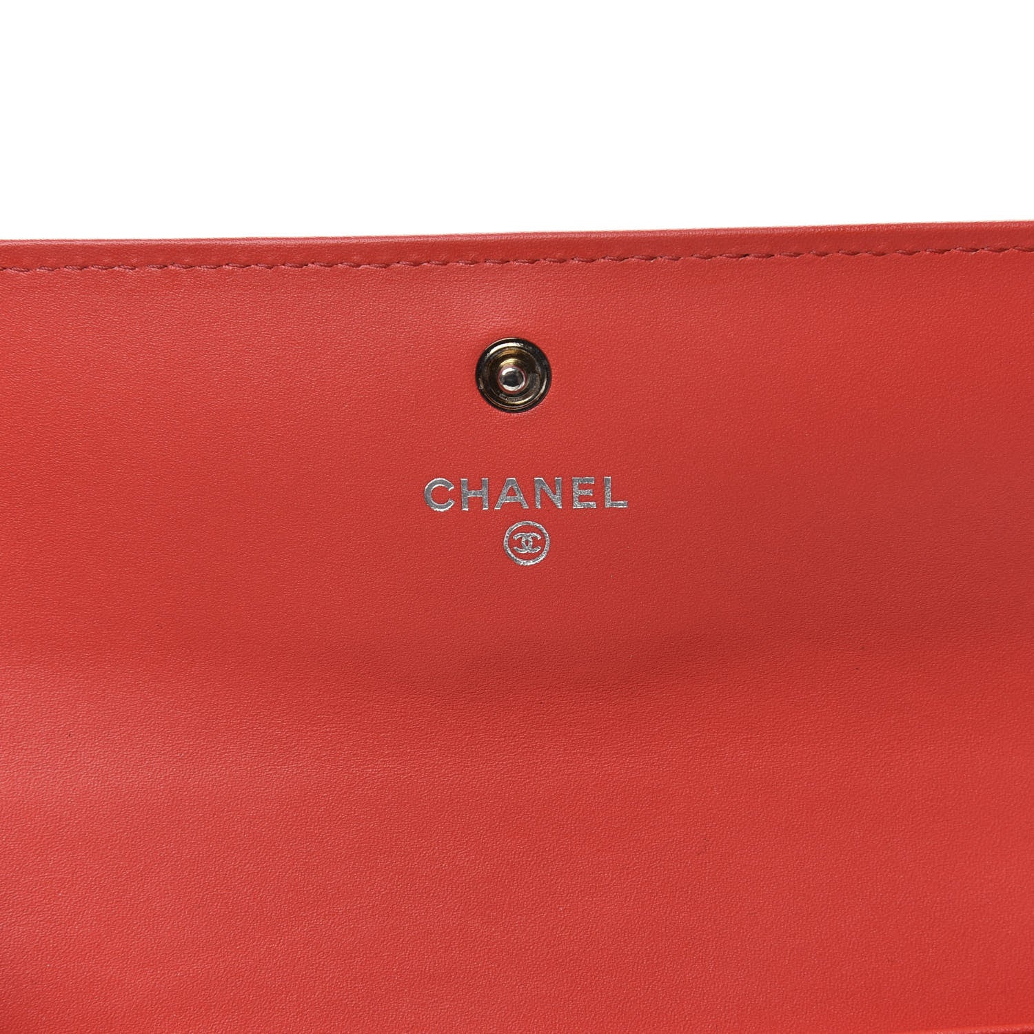 Chanel Caviar Timeless CC Large Gusset Flap Wallet Orange 6 of 11