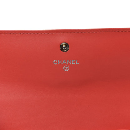 Chanel Caviar Timeless CC Large Gusset Flap Wallet Orange 6 of 11