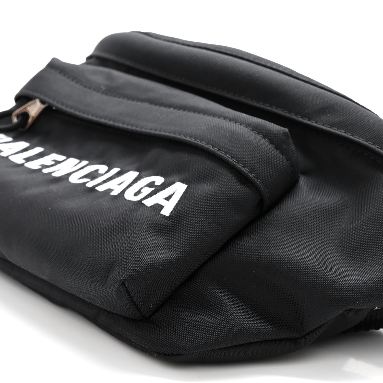 Balenciaga Sport Nylon Logo Embroidered Wheel Beltpack Black 10 of 10