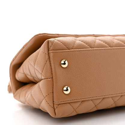Chanel Caviar Quilted Mini Coco Handle Flap Brown 9 of 10
