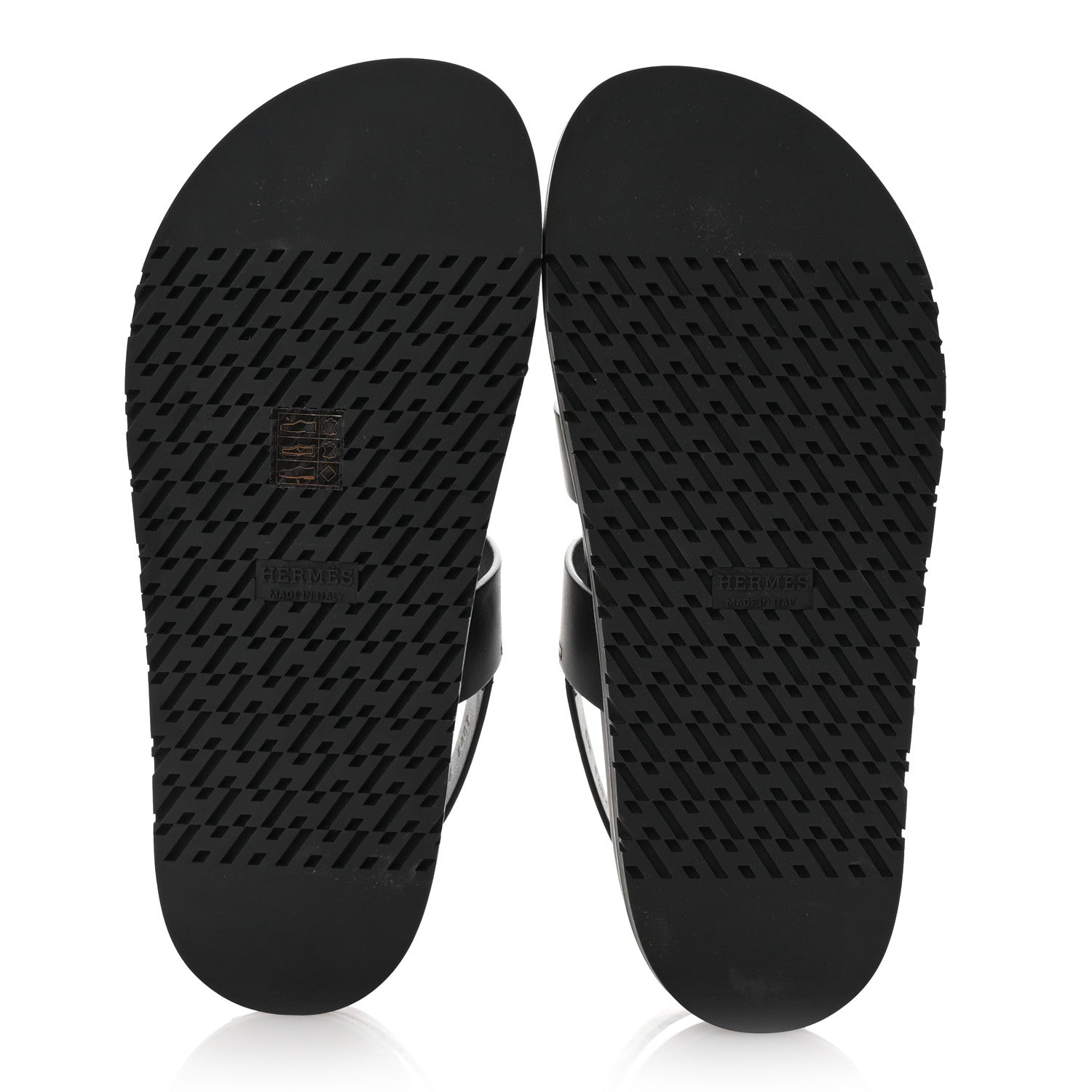 Hermes Calfskin Womens Genius Sandals 38.5 Black 6 of 10