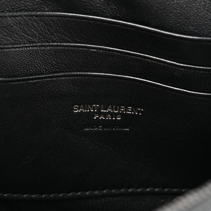 Saint Laurent Grain De Poudre Matelasse Monochrome Monogram Mini Lou Camera Bag Black 6 of 10