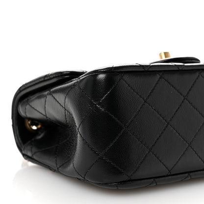 Chanel Lambskin Quilted Mini Pearl Crush Flap Black 9 of 11
