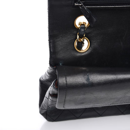 Chanel Lambskin Quilted Medium Double Flap Black 9 of 21