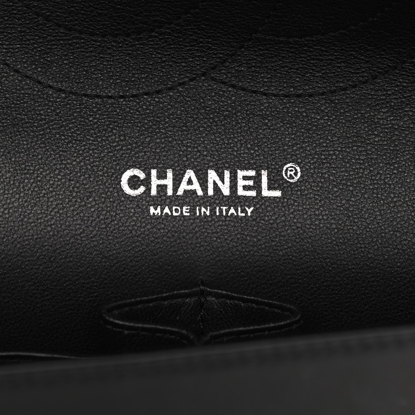 Patent Quilted Jumbo Double Flap Black