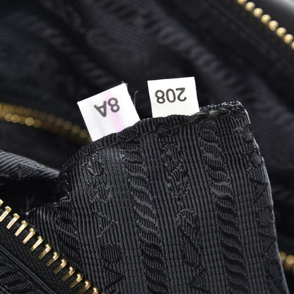Prada Tessuto Nylon Saffiano Shopping Satchel Black 9 of 9