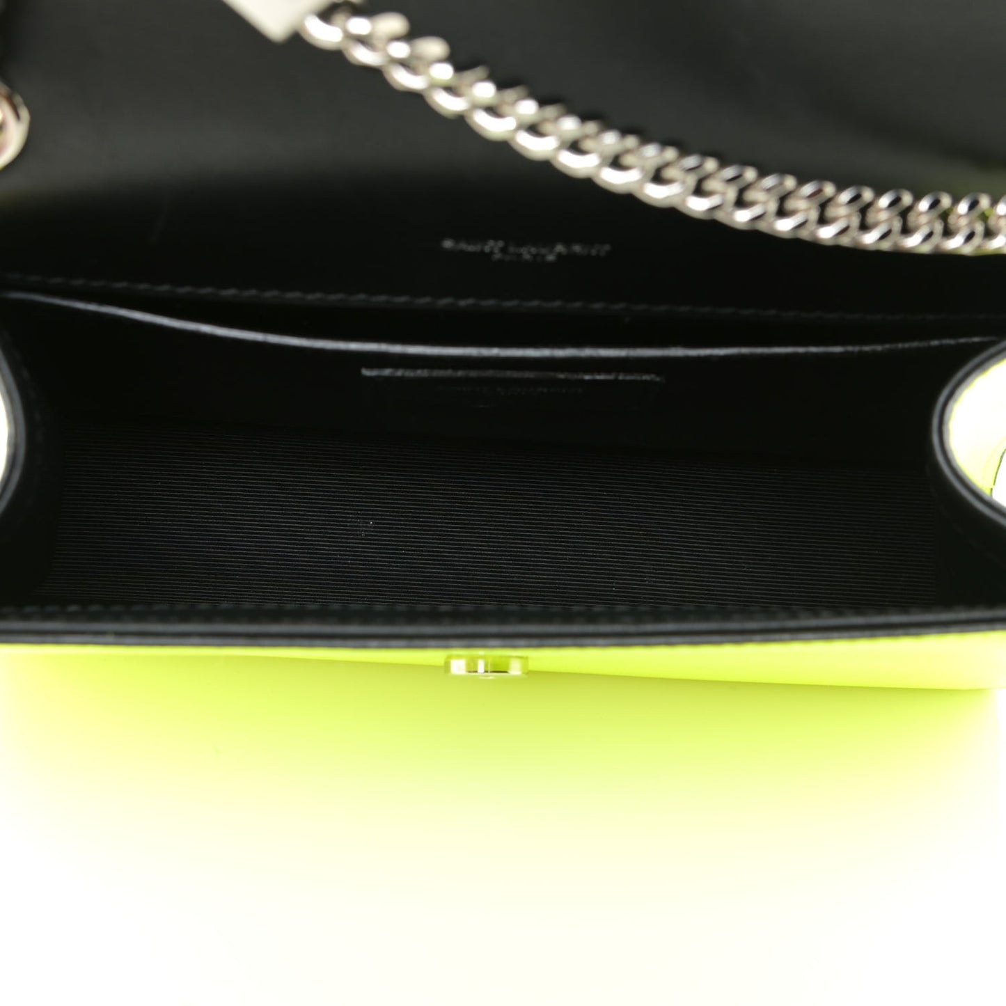 Patent Grain de Poudre Small Monogram Kate Satchel Neon Yellow