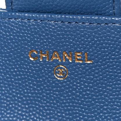 Chanel Caviar Quilted Glasses Case With Chain Blue 6 of 12