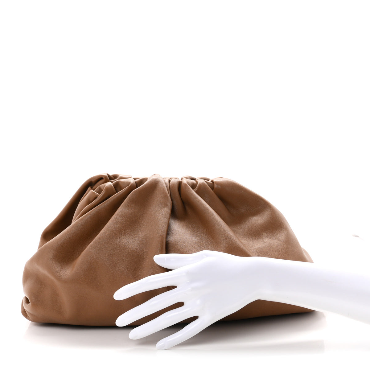 Smooth Butter Calf The Pouch Oversized Clutch Teak