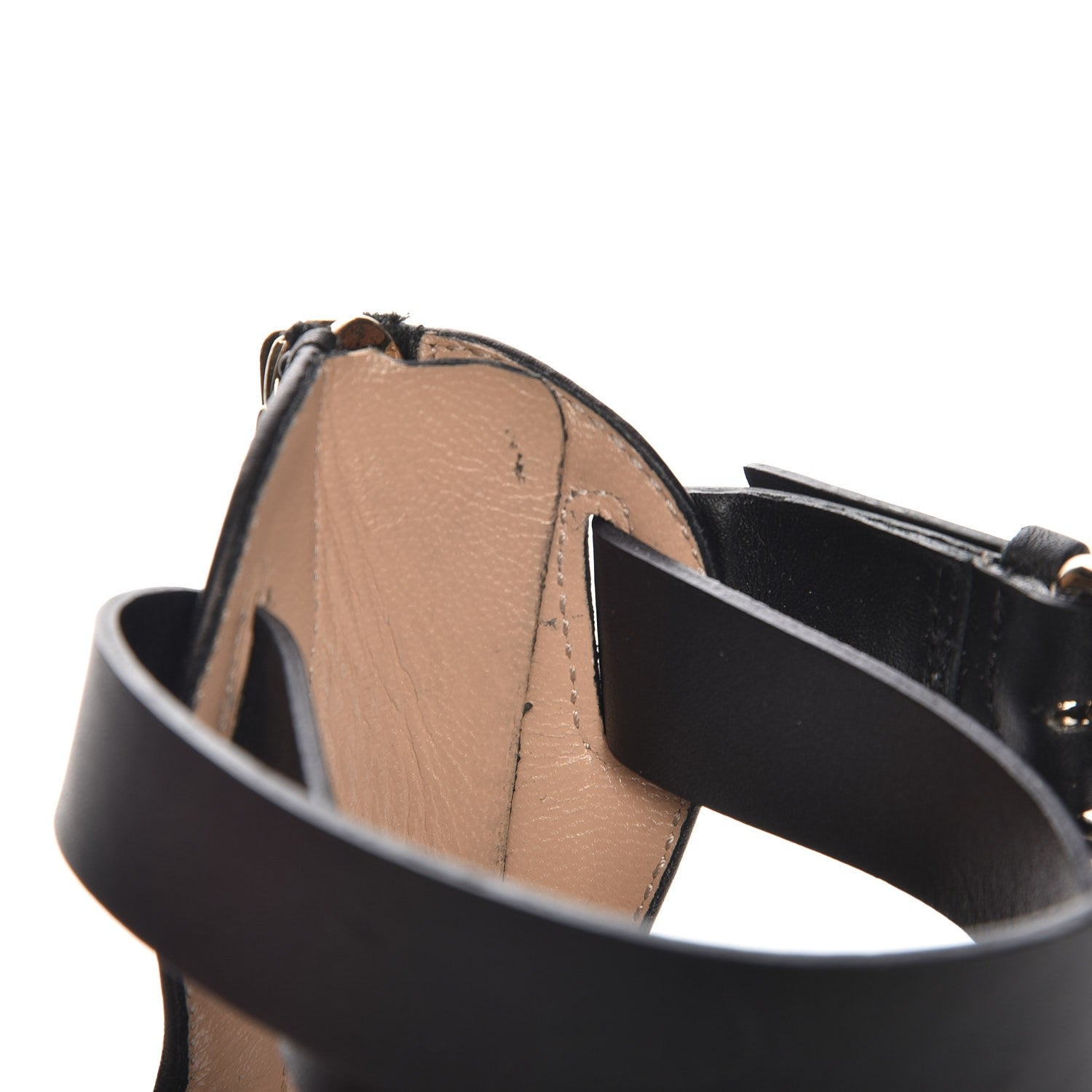 Valentino Garavani Calfskin Back Zip Ankle Wrap Pumps 35.5 Black 8 of 9