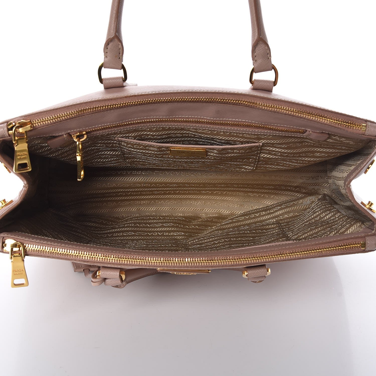 Prada Saffiano Large Galleria Double Zip Tote Cammeo 5 of 16