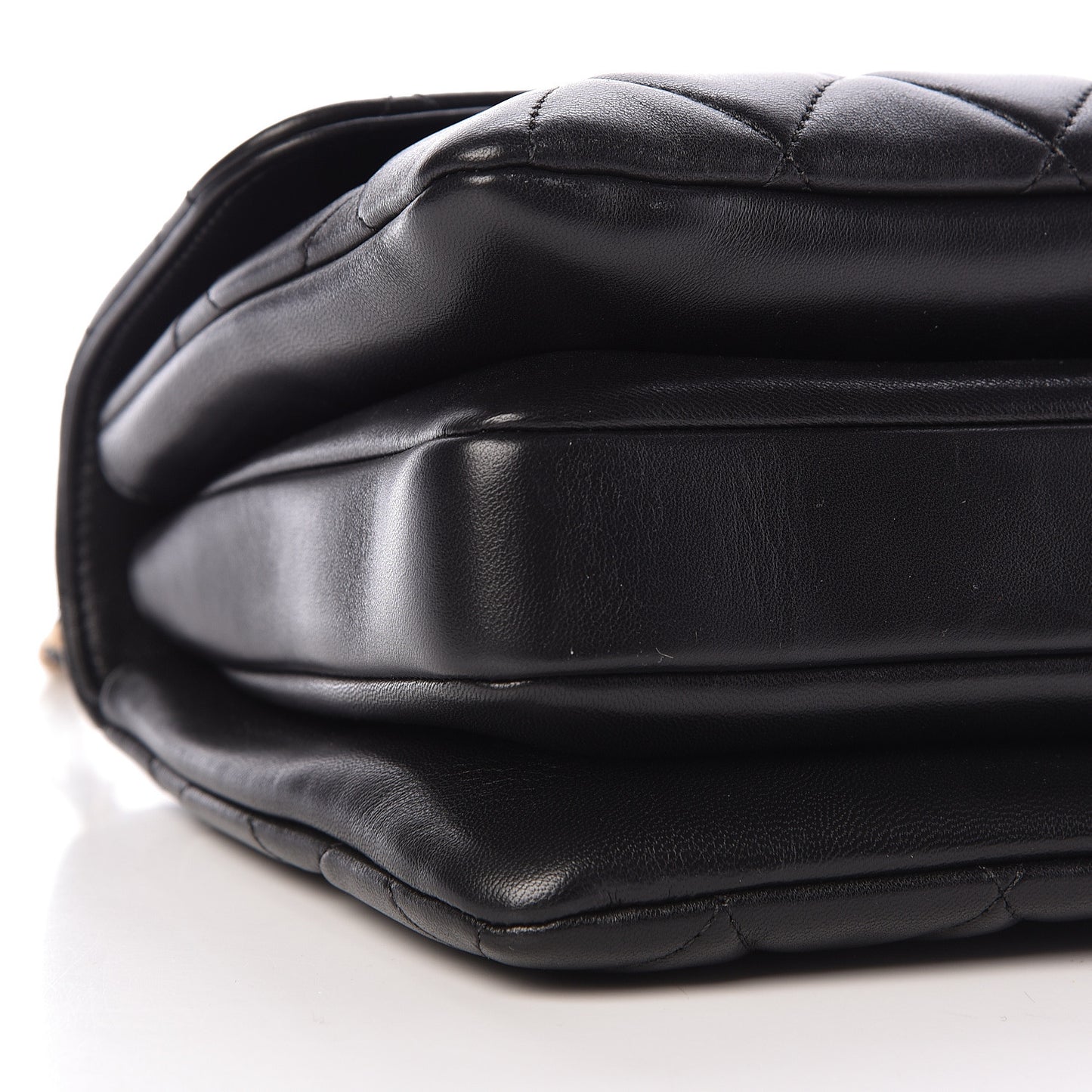 Lambskin Quilted Small Trendy CC Dual Handle Flap Bag Black