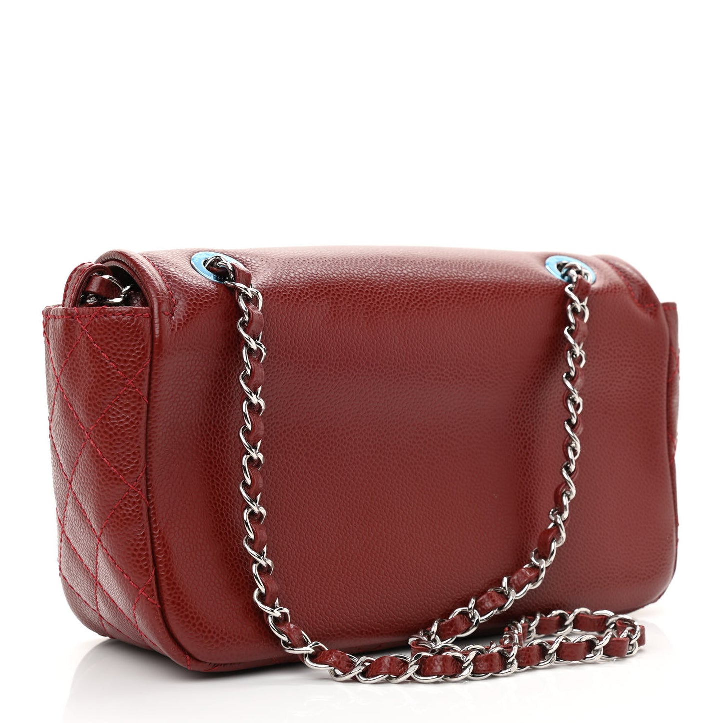 Caviar Medium Timeless CC Flap Dark Red