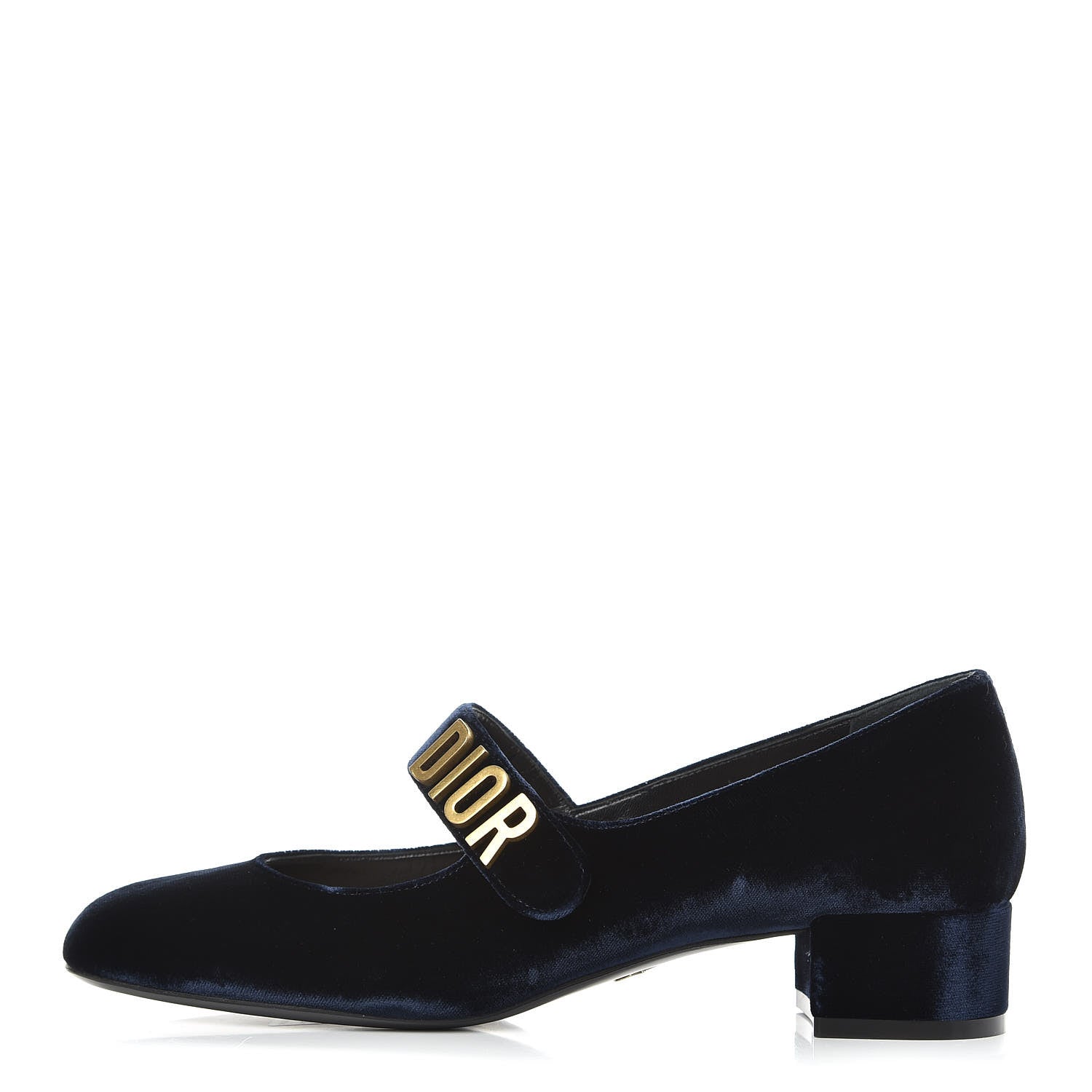 Christian Dior Velvet Baby-D Ballet Pumps 38 Deep Blue 1 of 9