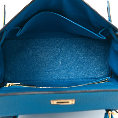 Hermes Togo Kelly Retourne 25 Bleu Zanzibar 5 of 10