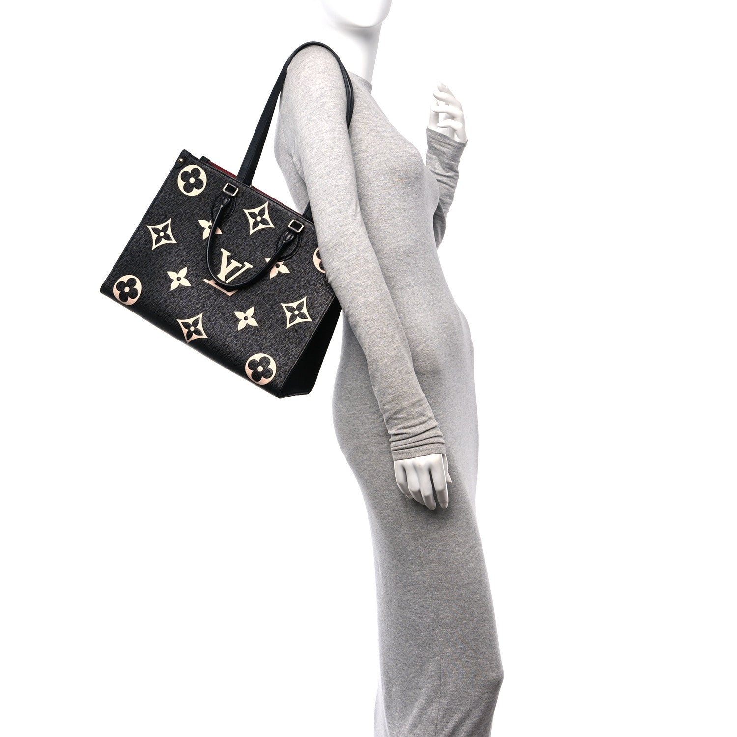 Louis Vuitton Empreinte Monogram Giant Onthego MM Black Beige 2 of 9