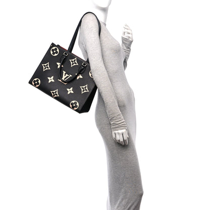 Louis Vuitton Empreinte Monogram Giant Onthego MM Black Beige 2 of 9