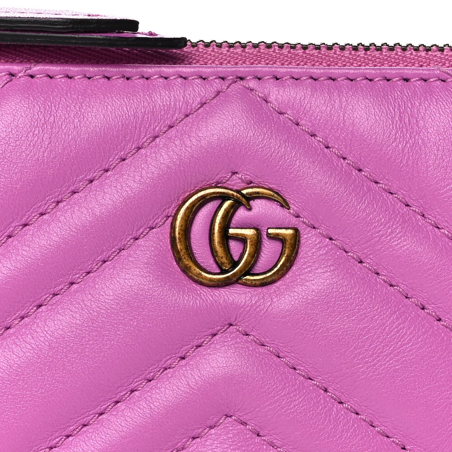Calfskin Matelasse Mini GG Marmont Chain Bag Candy Mousse