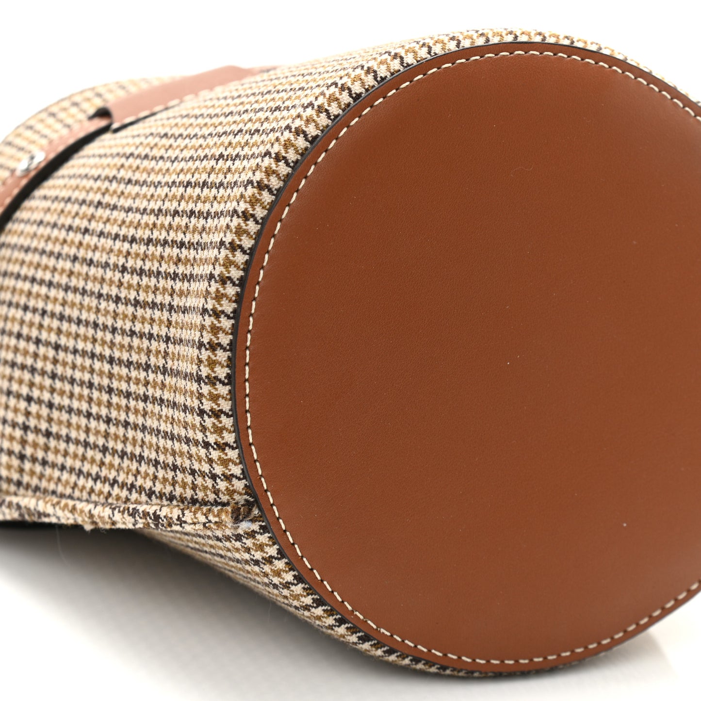 Smooth Calfskin Tweed Nano Big Bag Bucket Tan