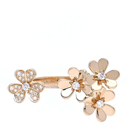 Van Cleef & Arpels 18K Yellow Gold Diamond Frivole Between The Finger Ring 54 6.75 1 of 5