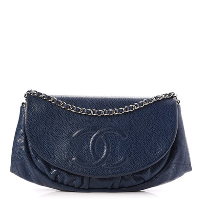 Chanel Caviar Half Moon Wallet On Chain WOC Navy 1 of 8