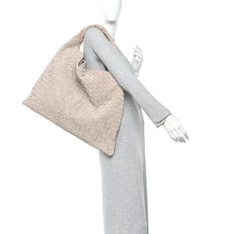 Suede Intrecciato Large Hop Mastice